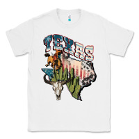 White Texas 4th of July Classic Tee - FaDigitalArtStudio