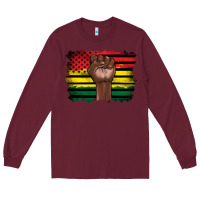 Burgundy june juneteenth Long Sleeve Tee - Artiststas