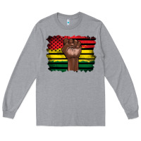 Heather Grey june juneteenth Long Sleeve Tee - Artiststas