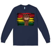 Navy june juneteenth Long Sleeve Tee - Artiststas