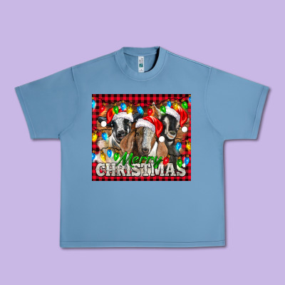 Merry Christmas  With Goats Urban Heavy Tee Designed By Lillyallendesigns