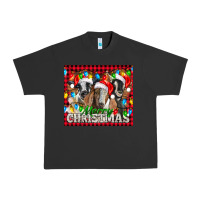 Pigment Black Merry Christmas  With Goats Urban Heavy Tee - LillyAllenDesigns