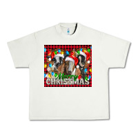 Pistachio Merry Christmas  With Goats Urban Heavy Tee - LillyAllenDesigns