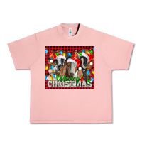Salmon Merry Christmas  With Goats Urban Heavy Tee - LillyAllenDesigns