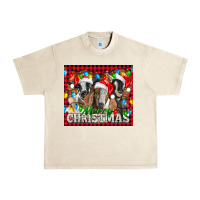 Sandshell Merry Christmas  With Goats Urban Heavy Tee - LillyAllenDesigns