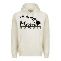 Oatmeal Heather maui hawaii Premium Hoodie - linhVisuals