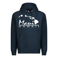 Navy maui hawaii Premium Hoodie - linhVisuals
