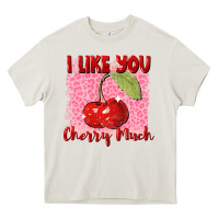 Cream i like you cherry much Heavy Core Tee - FaDigitalArtStudio
