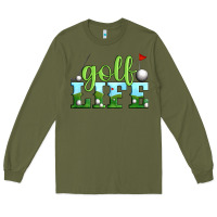 Army Green golf life Long Sleeve Tee - Artiststas