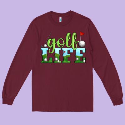 Golf Life Long Sleeve Tee Designed By Artiststas