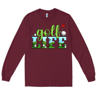 Burgundy golf life Long Sleeve Tee - Artiststas