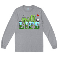 Heather Grey golf life Long Sleeve Tee - Artiststas