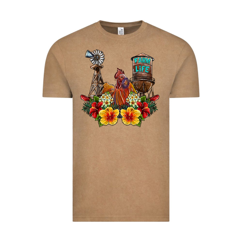 Farm Life Rooster Vintage Tee by SublimationCraftShop | Teevron