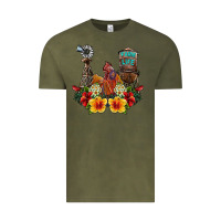 Vintage Olive farm life rooster Vintage Tee - SublimationCraftShop