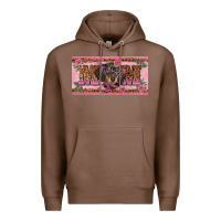 Chestnut danchshund mom license plate template Premium Hoodie - BarkalooDesign