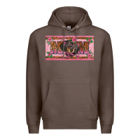 Coffee danchshund mom license plate template Premium Hoodie - BarkalooDesign