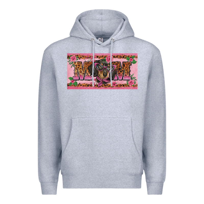 Danchshund Mom License Plate Template Premium Hoodie by BarkalooDesign | Teevron