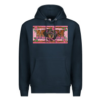 Navy danchshund mom license plate template Premium Hoodie - BarkalooDesign