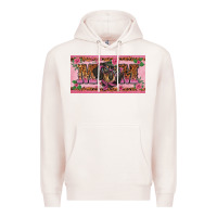 Pale Pink danchshund mom license plate template Premium Hoodie - BarkalooDesign