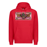 Red danchshund mom license plate template Premium Hoodie - BarkalooDesign