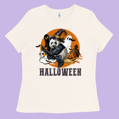 Hallowen Panda Ladies Tee Designed By Lillyallendesigns