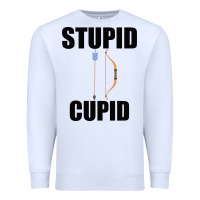 White Stupid Cupid Premium Sweatshirt - Bettercallsaul