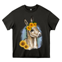 Asphalt Sunflower Baby Donkey Heavy Core Tee - RanaPortraitStore