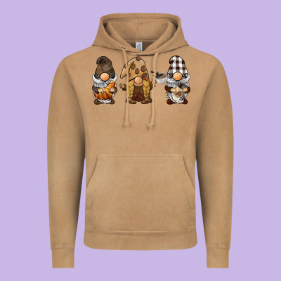 Coffee Gnomes Vintage Hoodie Designed By Barkaloodesign