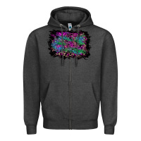 Charcoal Heather halloween background Zipper Hoodie - RanaPortraitStore