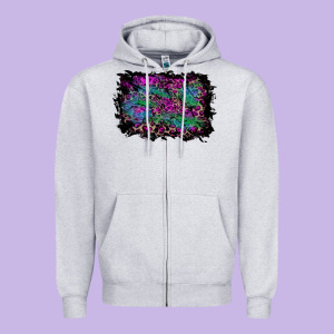 Halloween Background Zipper Hoodie Designed By Ranaportraitstore