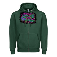 Sports Green halloween background Zipper Hoodie - RanaPortraitStore