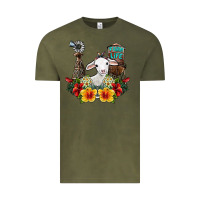 Vintage Olive farm life sheep Vintage Tee - SublimationCraftShop