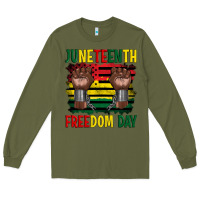 Army Green juneteenth freedom day Long Sleeve Tee - Artiststas