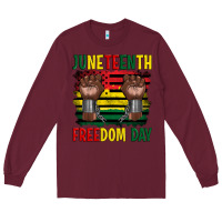 Burgundy juneteenth freedom day Long Sleeve Tee - Artiststas