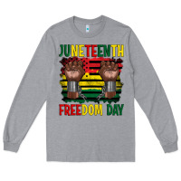Heather Grey juneteenth freedom day Long Sleeve Tee - Artiststas