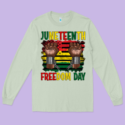 Juneteenth Freedom Day Long Sleeve Tee Designed By Artiststas