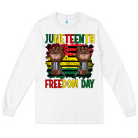 White juneteenth freedom day Long Sleeve Tee - Artiststas