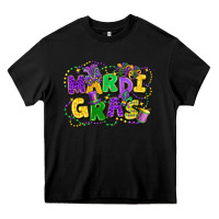 Black mardi gras Heavy Core Tee - FaDigitalArtStudio