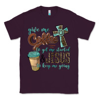 Plum give me coffee to get me started & jesus to keep me going Classic Tee - BarkalooDesign