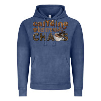 Vintage Denim caffeine before chaos Vintage Hoodie - BarkalooDesign