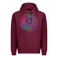 Burgundy bon voyage travel stamp t shirt Premium Hoodie - linhVisuals