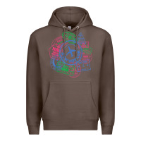 Coffee bon voyage travel stamp t shirt Premium Hoodie - linhVisuals