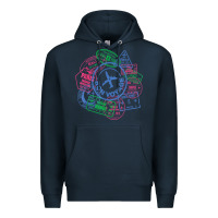 Navy bon voyage travel stamp t shirt Premium Hoodie - linhVisuals