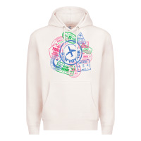 Pale Pink bon voyage travel stamp t shirt Premium Hoodie - linhVisuals