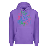 Purple bon voyage travel stamp t shirt Premium Hoodie - linhVisuals