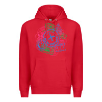 Red bon voyage travel stamp t shirt Premium Hoodie - linhVisuals