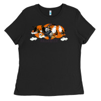 Black Hallowen Panda Ladies Tee - LillyAllenDesigns