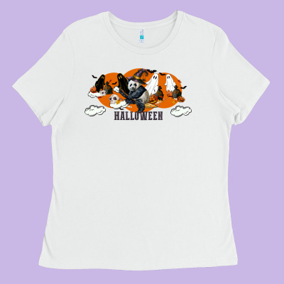 Hallowen Panda Ladies Tee Designed By Lillyallendesigns
