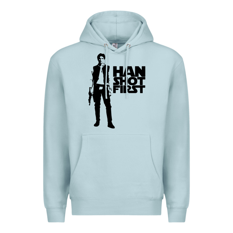 Han Shot First Premium Hoodie by linhVisuals | Teevron