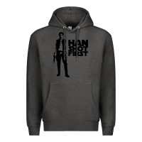 Charcoal Heather han shot first Premium Hoodie - linhVisuals